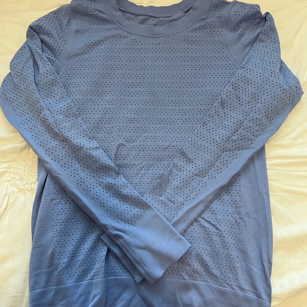Lululemon Periwinkle Mesh Long sleeve
